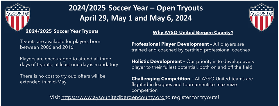 2024/2025 Soccer Year Tryouts
